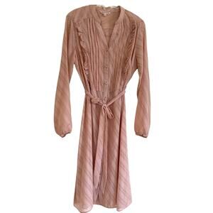 Nanette Lepore Pink Dress Sheer Delicate Lace Women's sz 4